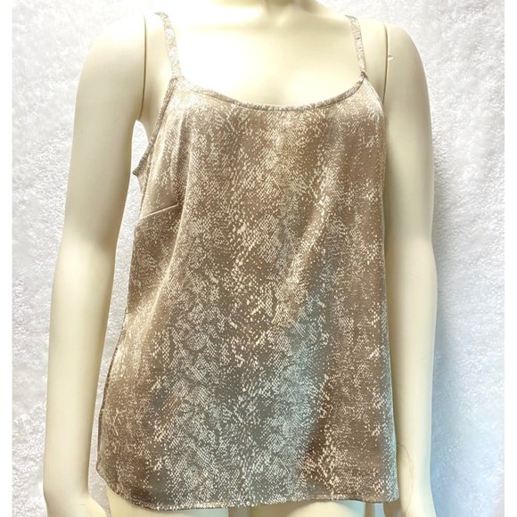 CHICO's size 0 (US 4/6) tan/beige‎ snake/reptile tank/cami polyester camisole - Picture 2 of 8